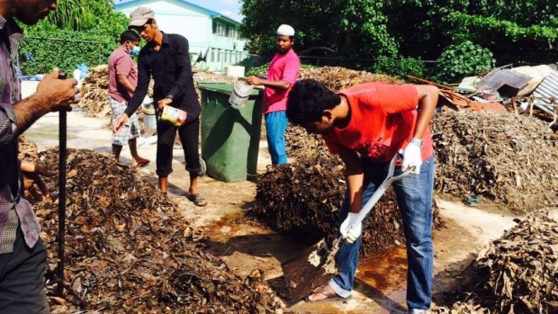 Ukulhas Island's waste management system