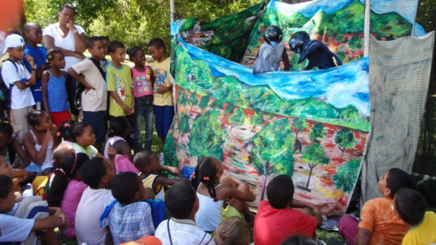  Puppet show on conservation of wetlands , WCS festival