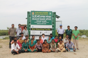 Youth team at the Wildlife range office - Sobana sitting third from right in front row